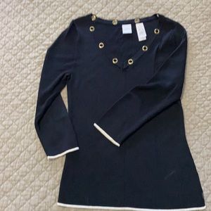 Black ribbed sweater size large